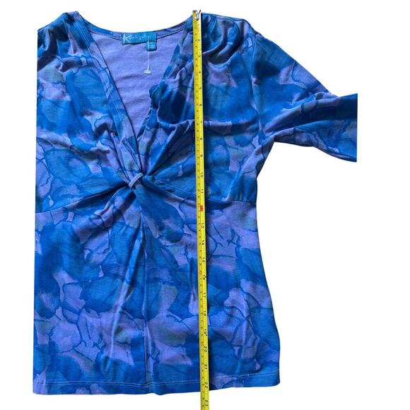 NWOT Fresh Produce Twist Front Top Floral 3/4 Sleeve Women's Size XS - Picture 9 of 9